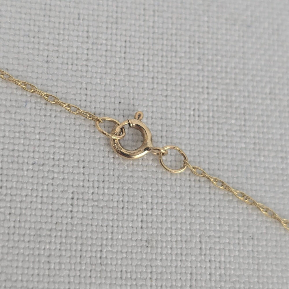 10k Gold Flower Best Friend Pendant Chain Necklace - Picture 5 of 7